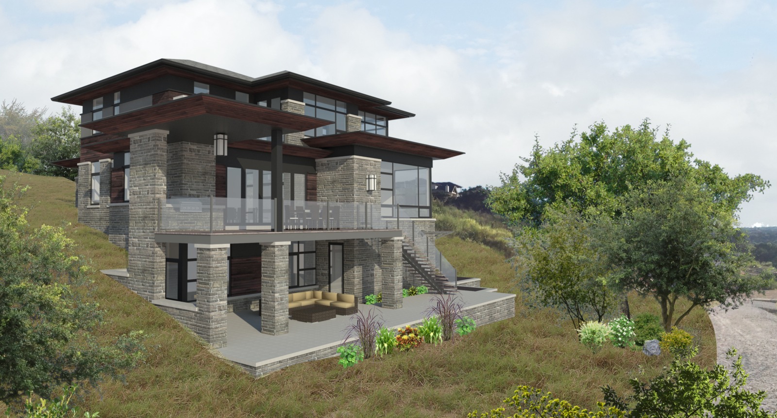 Texas Hillside Renovations Portfolio David Small Designs Architectural Design Firm